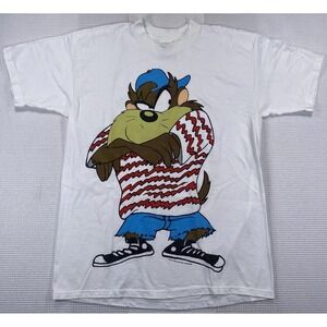 Vintage Taz Tasmanian Devil Big Graphic T-Shirt Men's Large Wild Oats 1993